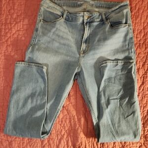 Old Navy Women's Light Blue High Rise Straight Jeans Sz 14